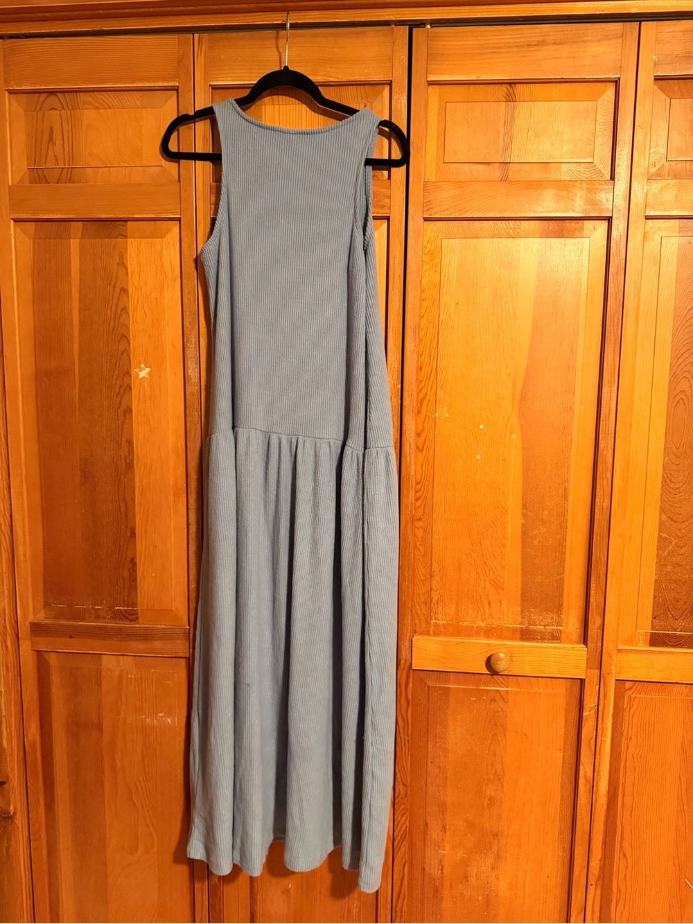 NWT Universal Thread Light Blue Ribbed Tank Maxi Dress - Picture 3 of 4